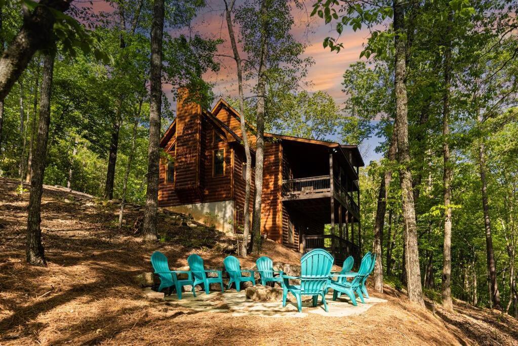 Luxe Family Cabin 8 Min To Downtown Blue Ridge Luaran gambar